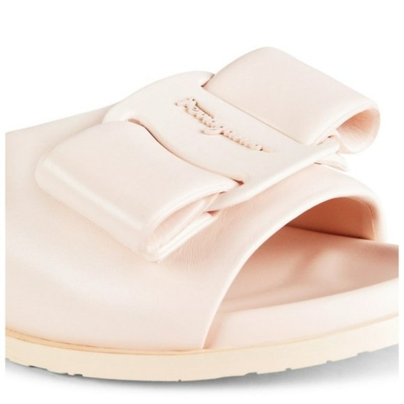 Salvatore Ferragamo Virgil Leather Slides-9W - Picture 2 of 9